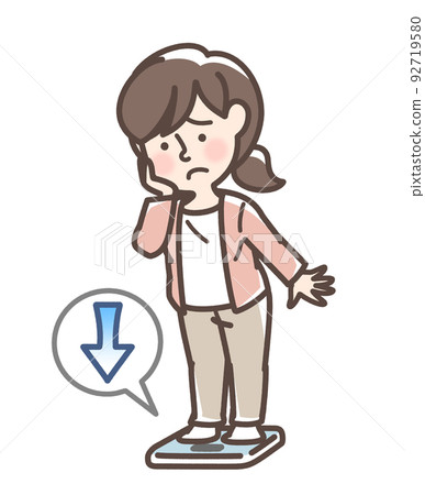 擔心減肥的女性 擔心減肥的女性 92719580