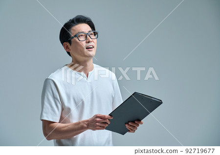 Male, 40's, 50's, middle-aged, document Male, 40's, 50's, middle-aged, document 92719677