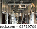 Interior work: Corridor with bare basement 92719709