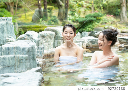 溫泉、露天浴池、少女之旅 92720188