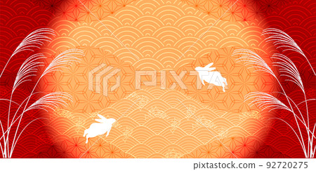 Moon viewing 15th night autumn background Moon viewing 15th night autumn background 92720275