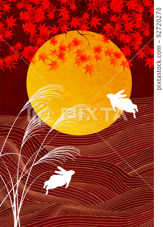 Tsukimi 15 nights autumn leaves background 92720278