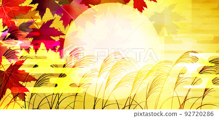 Tsukimi 15 nights autumn leaves background 92720286