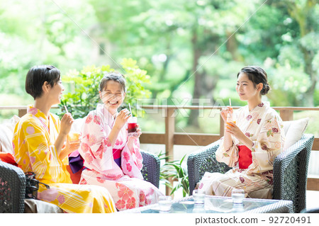 溫泉之旅、浴衣、少女之旅 92720491