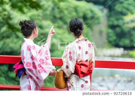Hot spring trip, yukata, girls' trip 92720618