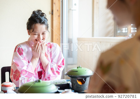 Hot spring trip Meal Women's trip 92720781