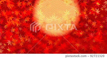 Tsukimi 15 nights autumn leaves background Tsukimi 15 nights autumn leaves background 92721320