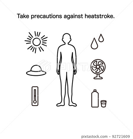 中暑預防圖標 92721609