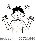Monkeypox male illustration 92721640