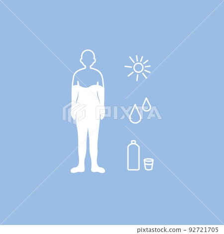 中暑預防圖標 中暑預防圖標 92721705