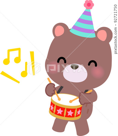 打鼓的熊角色 92721750