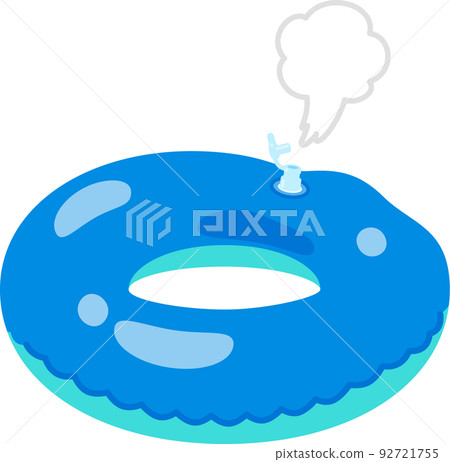 A float with air coming out of an open stopper 92721755