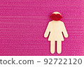 Lady sign on a pink background Lady sign on a pink background 92722120