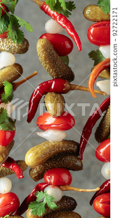 Preserved vegetables. 92722171