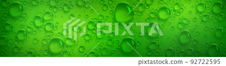 Condensation water drops on green background, rain 92722595