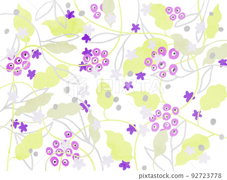 hand painted watercolor floral background illustration 92723778