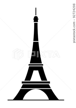 Silhouette of the Eiffel Tower 92724208
