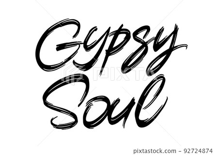 Gypsy Soul vector lettering 92724874