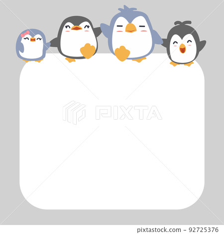 happy penguin family cartoon background happy penguin family cartoon background 92725376