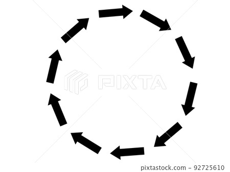 Illustration of 10 arrows connected in a circle... - Stock Illustration ...