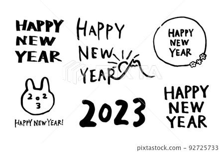 2023 新年快樂兔子新年插圖集 92725733