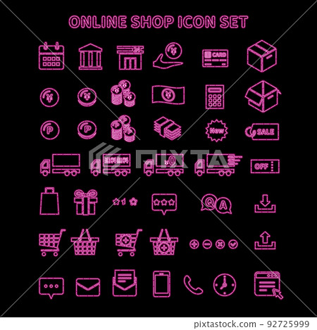 Vector illustration icon set material for online shop 92725999