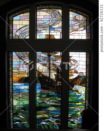 Yokohama Port Opening Memorial Hall Stained Class Pohattan 92726131
