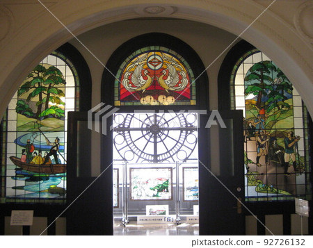 Yokohama Port Opening Memorial Hall Stained Glass 92726132