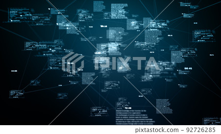 Technology Digital Big Data Connection, Digital Cyberspace, Digital Data Network, and Blockchain Connections, Global Network Background Concept, 3d rendering. Technology Digital Big Data Connection, Digital Cyberspace, Digital Data Network, and Blockchain Connections, Global Network Background Concept, 3d rendering. 92726285
