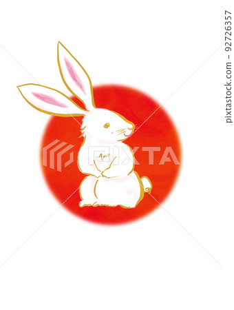 New Year's card 2023 Asahi and rabbit New Year's card 2023 Asahi and rabbit 92726357