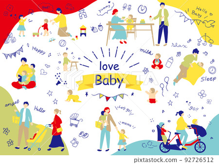 Family childcare illustration material collection 2 Family childcare illustration material collection 2 92726512