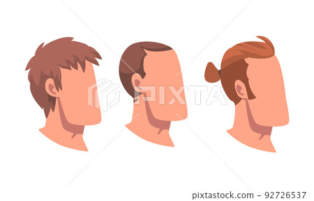 Man Head with Face and Neck Having Different Hairstyle Vector Set Man Head with Face and Neck Having Different Hairstyle Vector Set 92726537
