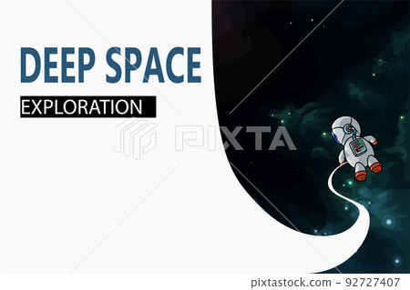 deep space exploration banner spaceman on nebula deep space exploration banner spaceman on nebula 92727407