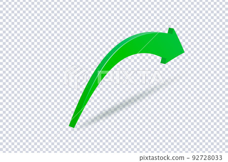 Growing business 3d green arrow on transparent Growing business 3d green arrow on transparent 92728033