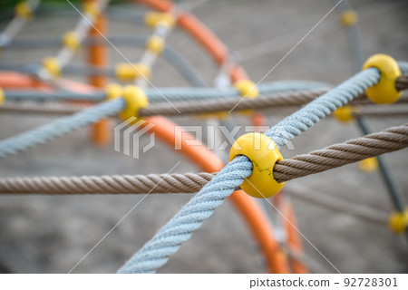 Technical design of the playground decoration. Close-up of the mountings 92728301