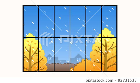 view outside the window - Stock Illustration [92731535] - PIXTA