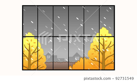 view outside the window - Stock Illustration [92731549] - PIXTA