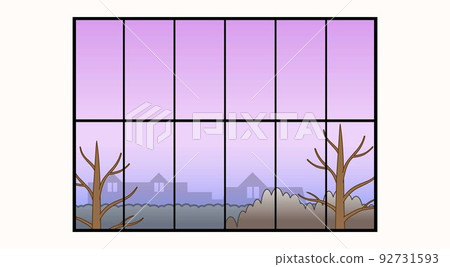 view outside the window - Stock Illustration [92731593] - PIXTA