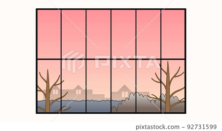 view outside the window - Stock Illustration [92731599] - PIXTA