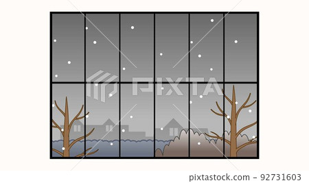 view outside the window - Stock Illustration [92731603] - PIXTA