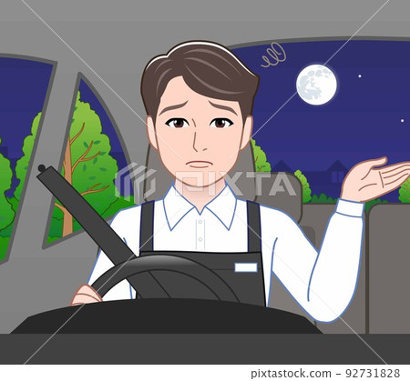 晚上開車的年輕人 晚上開車的年輕人 92731828