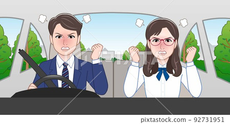 Men and women going out for business at work 92731951