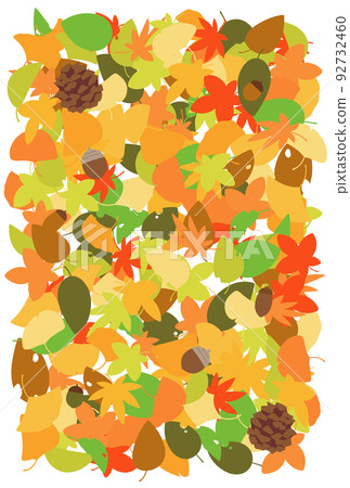 Background illustration _ fallen leaves on one side 92732460