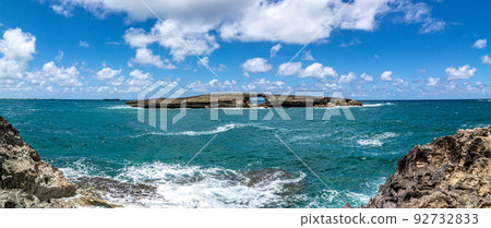 laie arch and beach scenes at laie point oahu hawaii 92732833