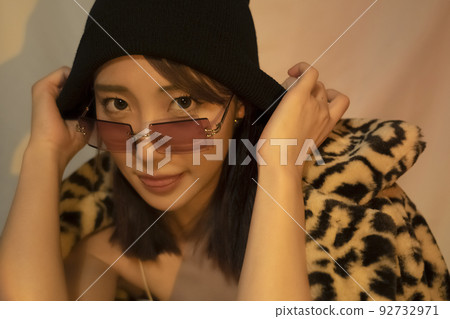 Sunglasses cool female portrait fashion 92732971