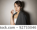 Jacket cool female portrait 92733046