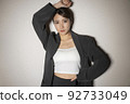 Jacket cool female portrait 92733049