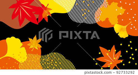 Autumn leaves Various leaves background illustration 92733292
