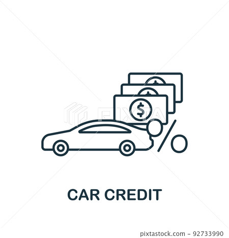 Car Credit icon. Monochrome simple Banking icon for templates, web design and infographics Car Credit icon. Monochrome simple Banking icon for templates, web design and infographics 92733990