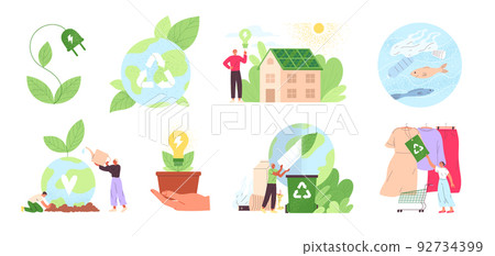 Caring for the environment. Waste recycling, green electricity 92734399